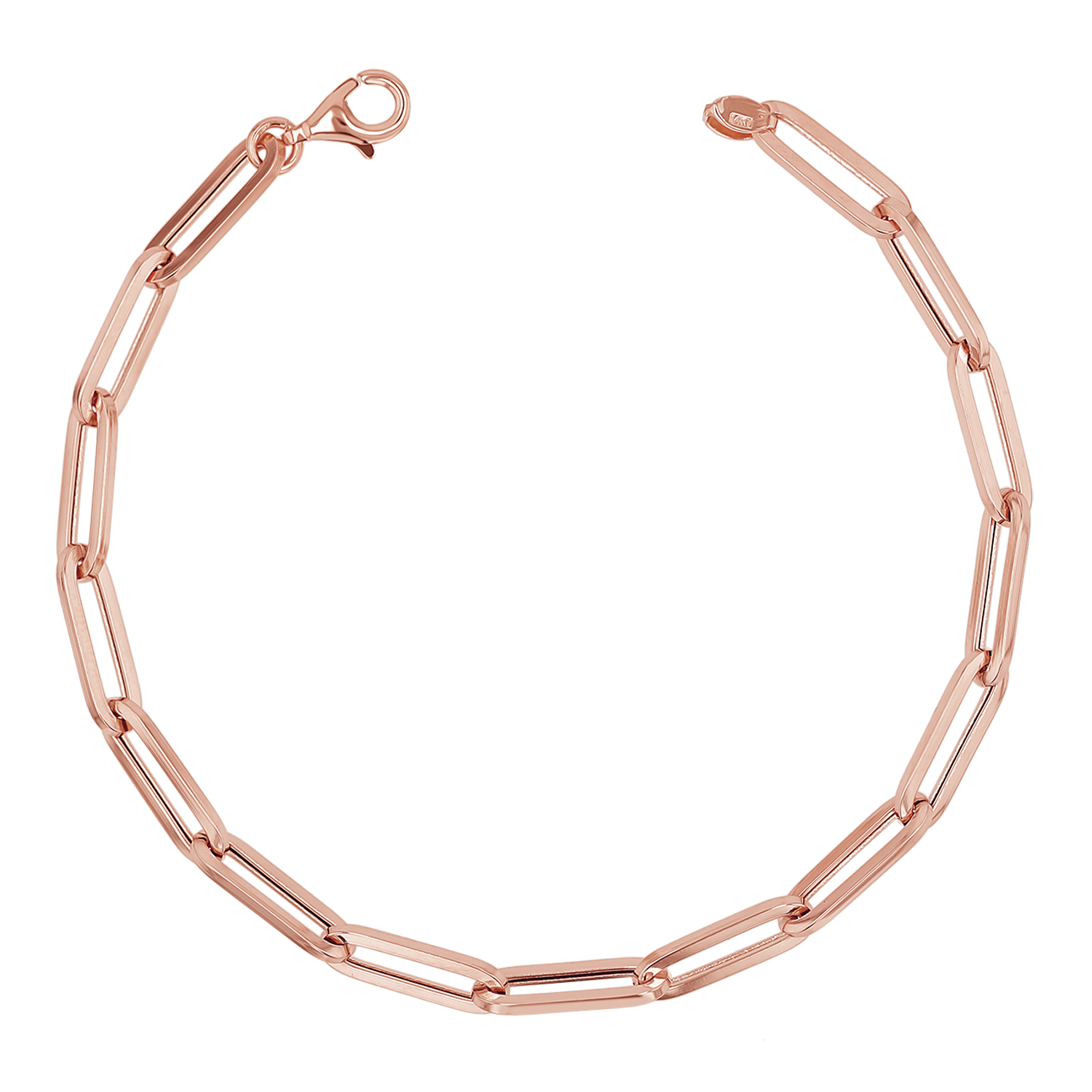 14K Large Paper Clip Chain Bracelet