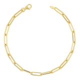 14K Paper Clip Chain Bracelet
