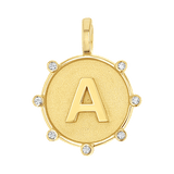 Initial Letter Medallion Charm