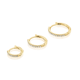 Diamond Huggie Hoop Earrings