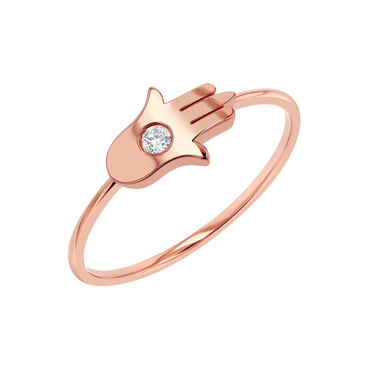 Hamsa Diamond Wire Ring
