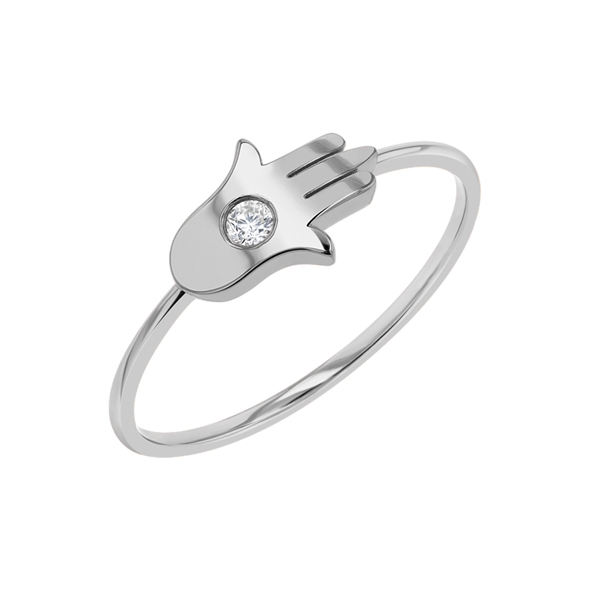 Hamsa Diamond Wire Ring