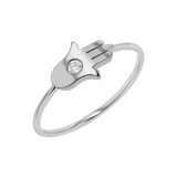 Hamsa Diamond Wire Ring