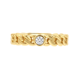 Diamond Solitaire Cuban Link Ring
