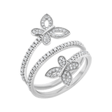 Diamond Double Wrap Butterfly Ring