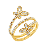 Diamond Double Wrap Butterfly Ring