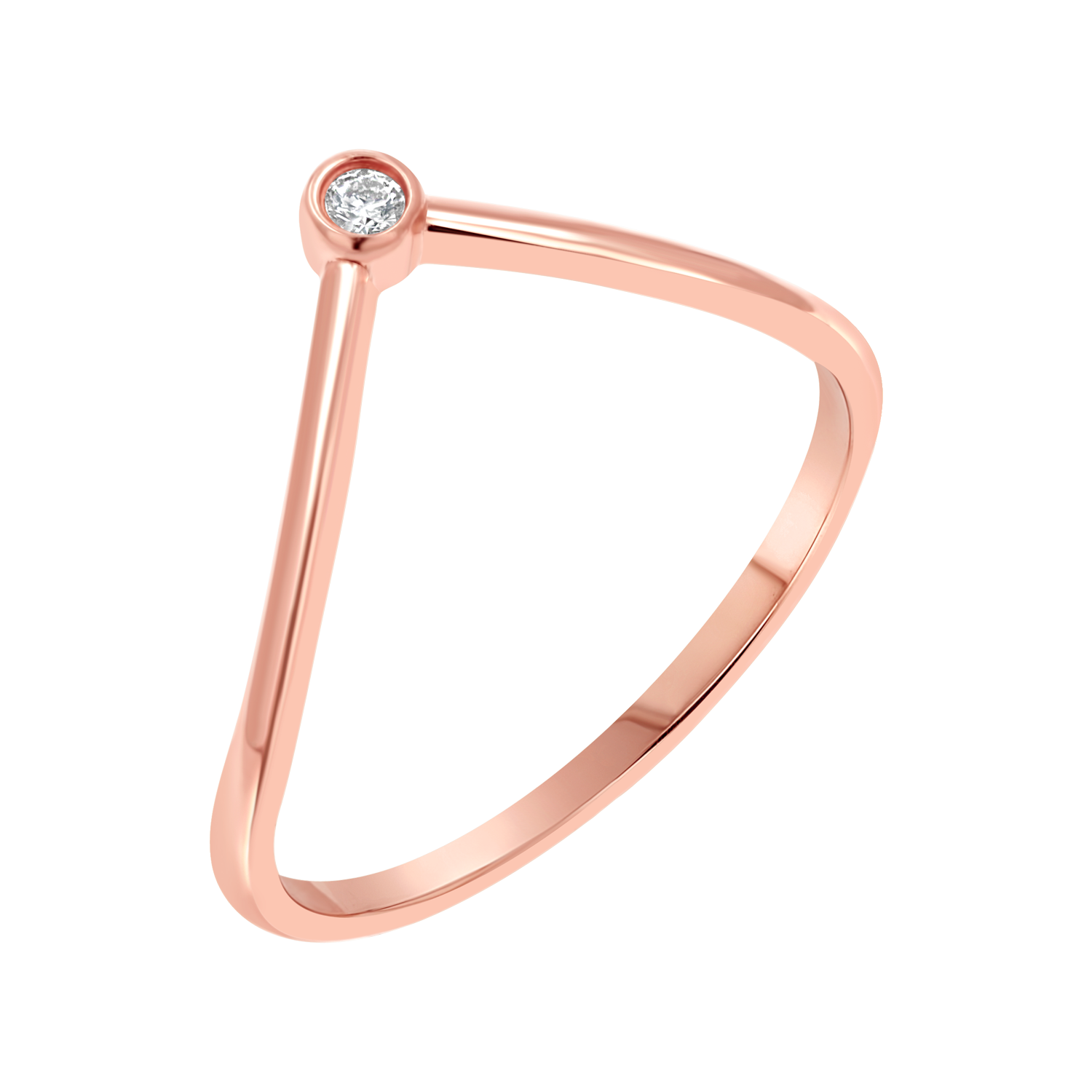 Diamond Wishbone Ring