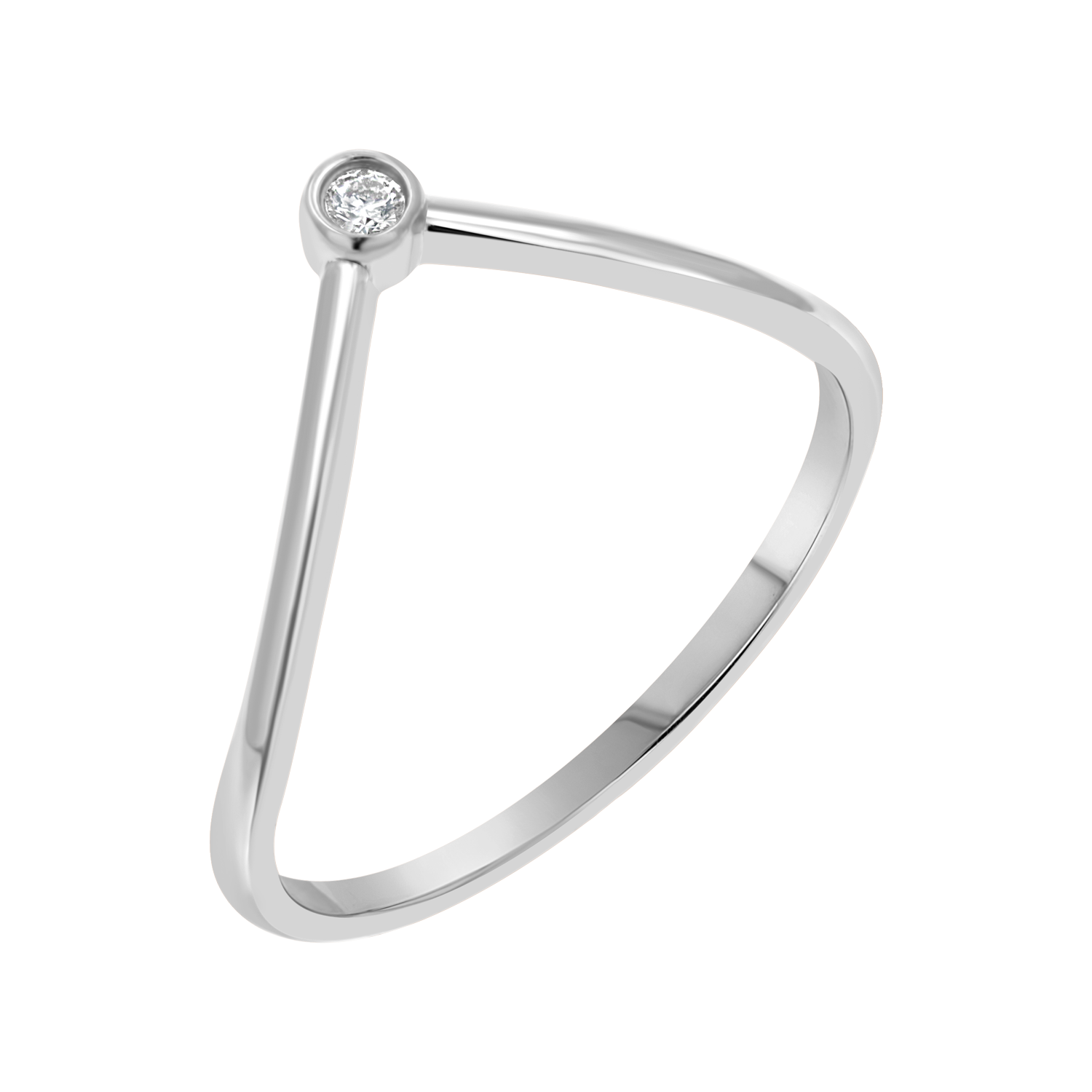 Diamond Wishbone Ring
