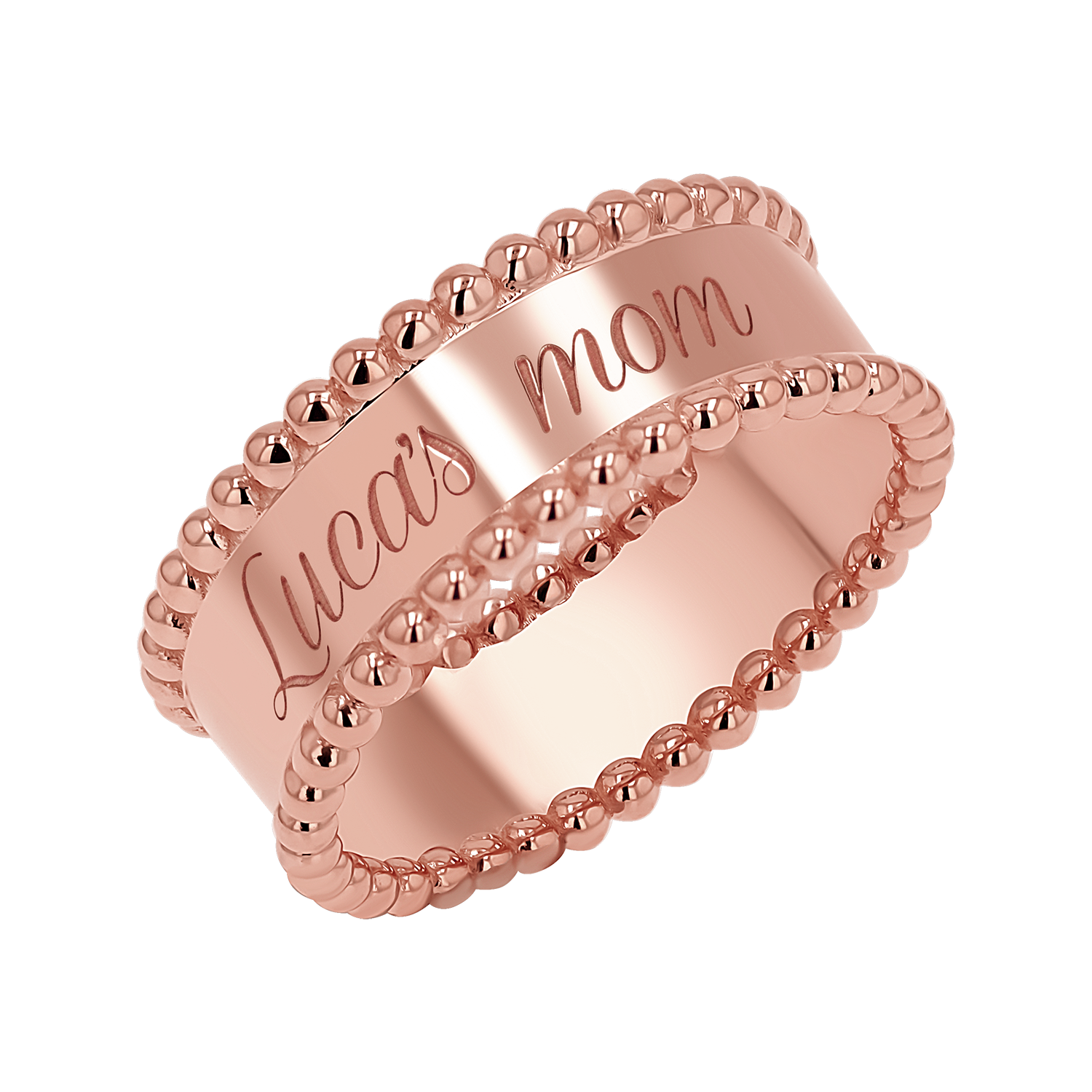 Engravable Beaded Dome Band