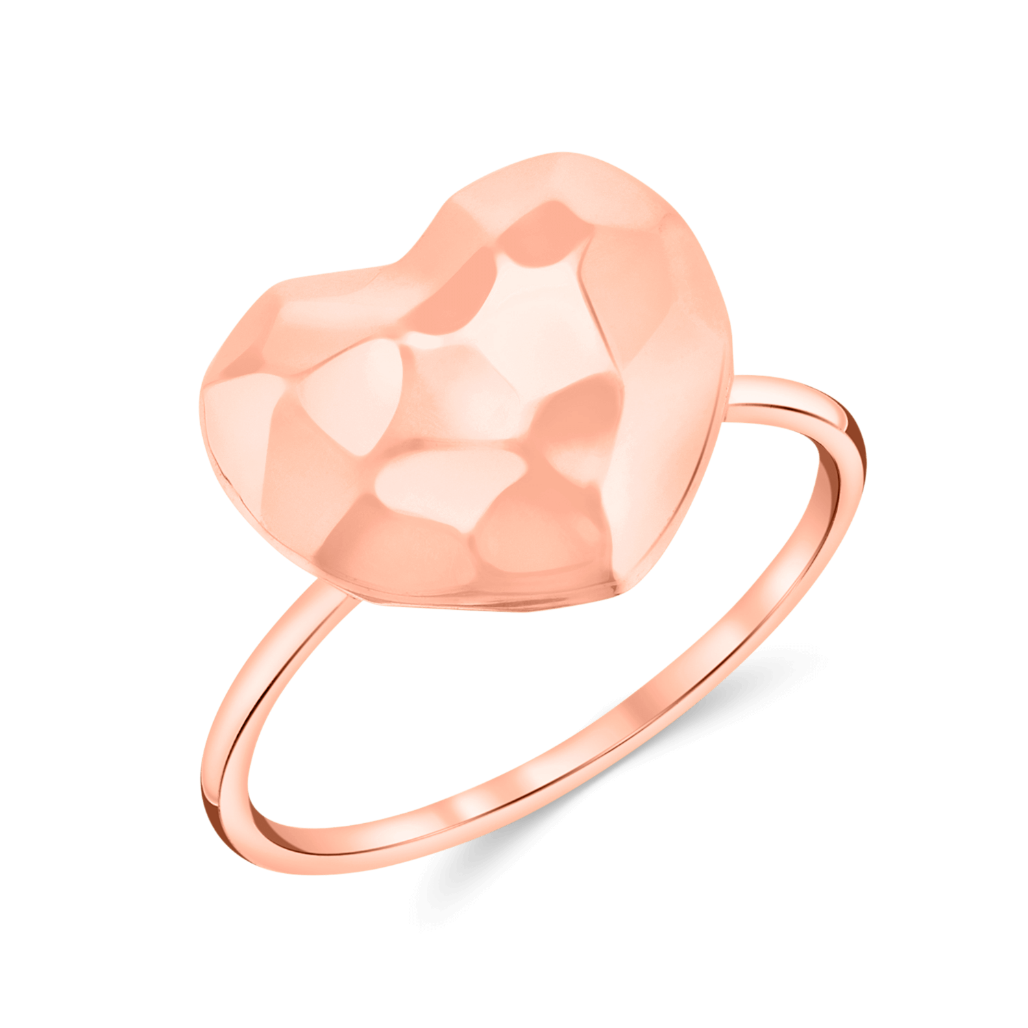 Faceted Heart Ring