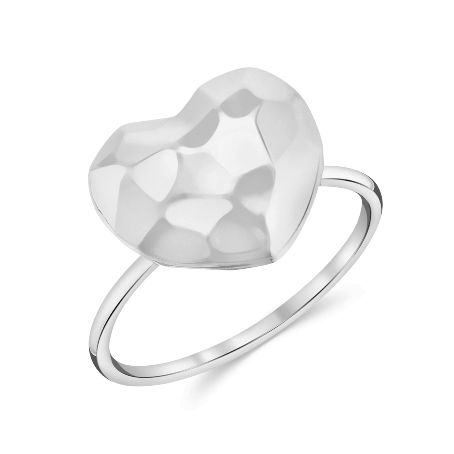 Faceted Heart Ring