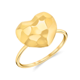 Faceted Heart Ring