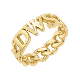 Cuban Link Custom Initial Ring
