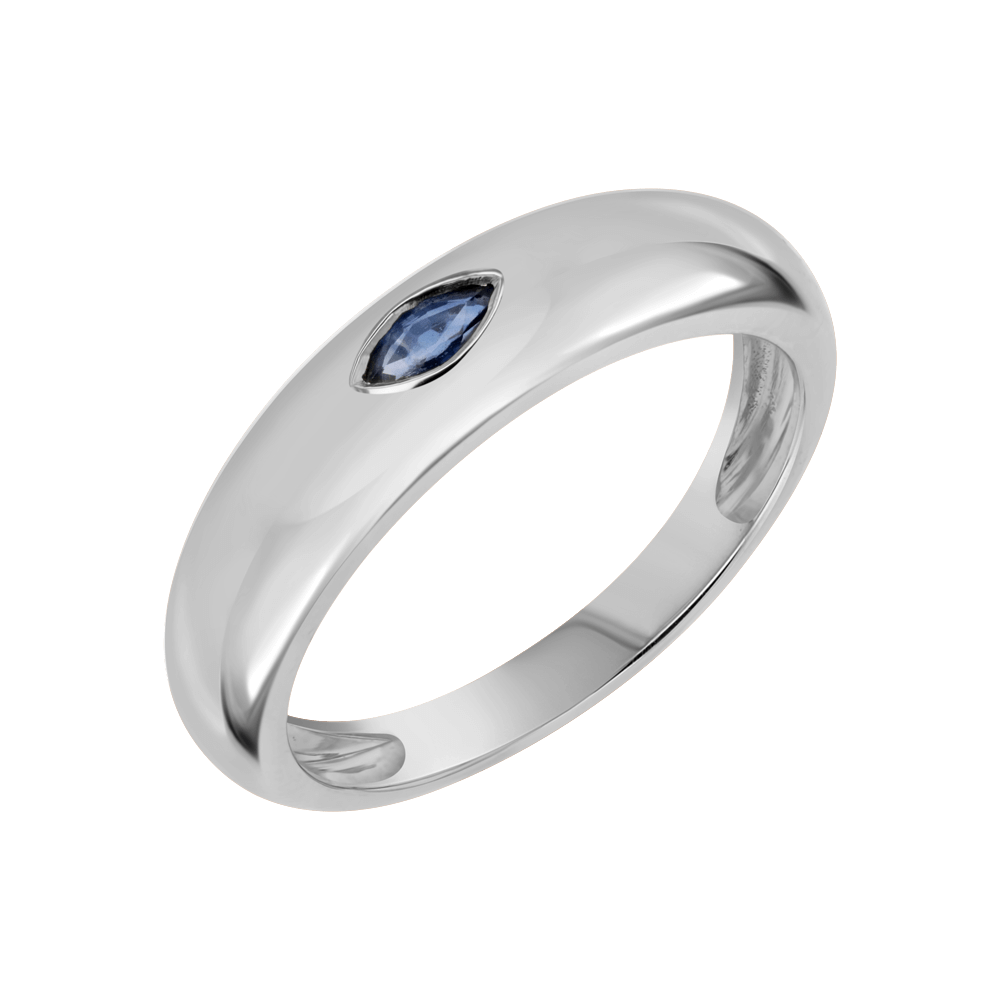 Marquise Blue Sapphire Dome Ring