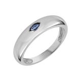 Marquise Blue Sapphire Dome Ring