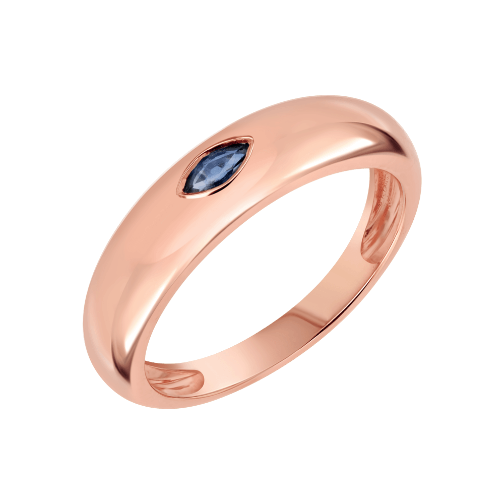 Marquise Blue Sapphire Dome Ring