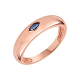 Marquise Blue Sapphire Dome Ring