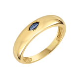 Marquise Blue Sapphire Dome Ring