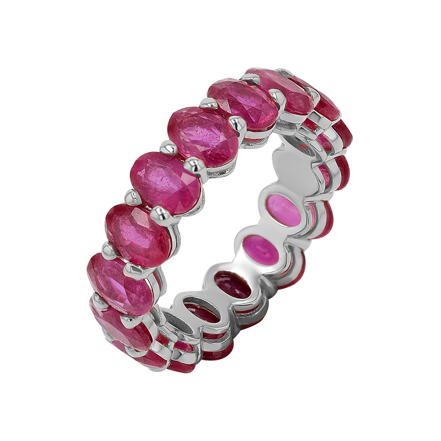 Genuine Ruby Oval Eternity Band