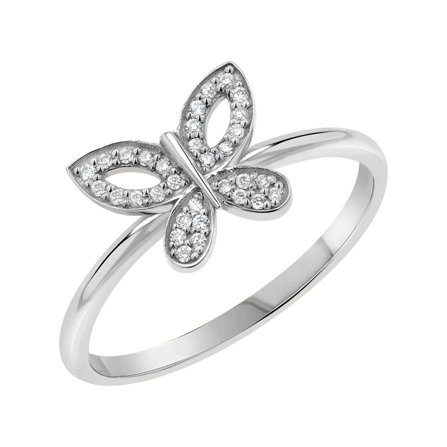 Diamond Pave Butterfly Ring