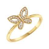 Diamond Pave Butterfly Ring
