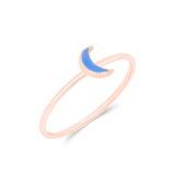 Kids Enamel Moon Ring