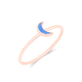 Enamel Moon Ring