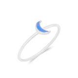 Enamel Moon Ring