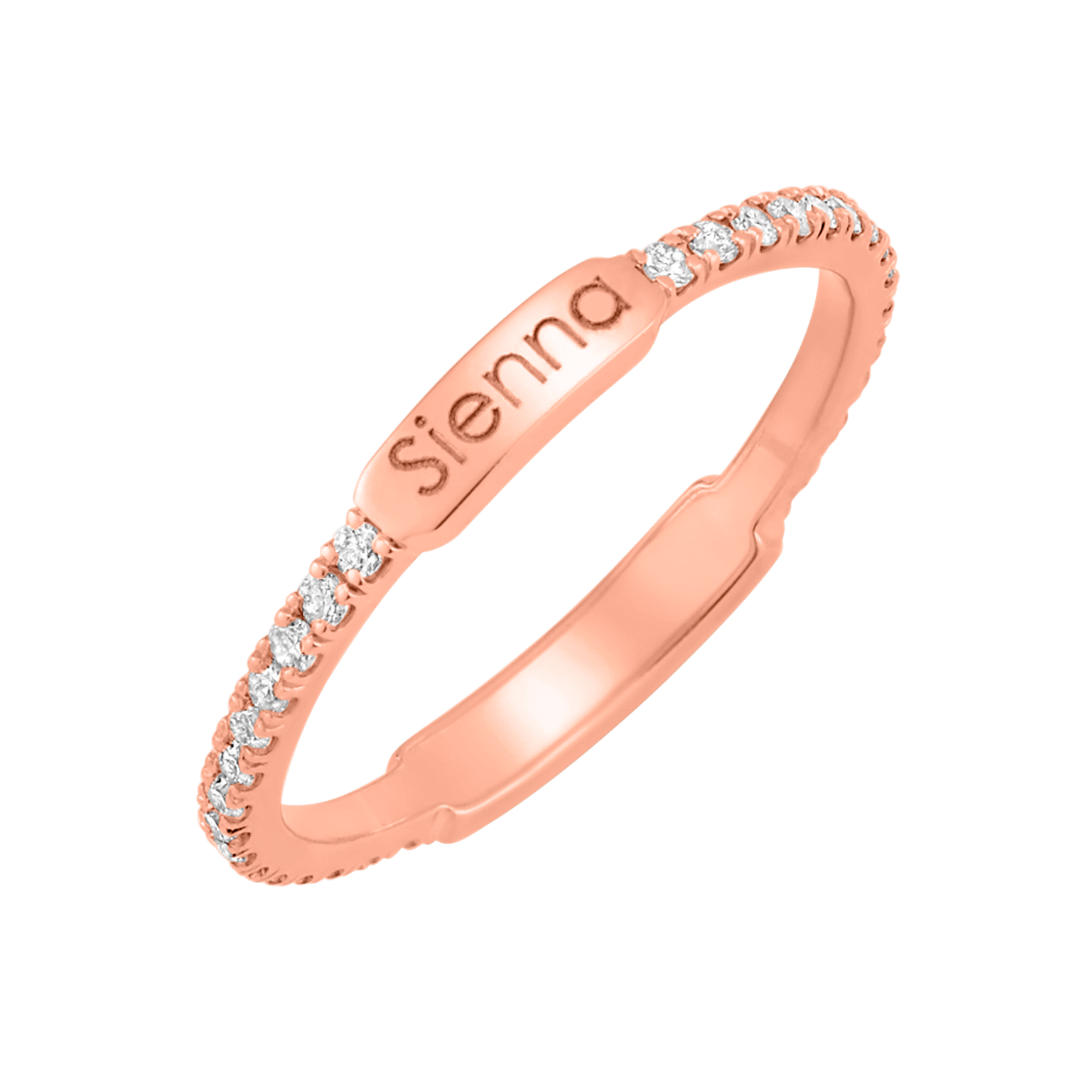 Kids Diamond U-Pave Engraved Ring