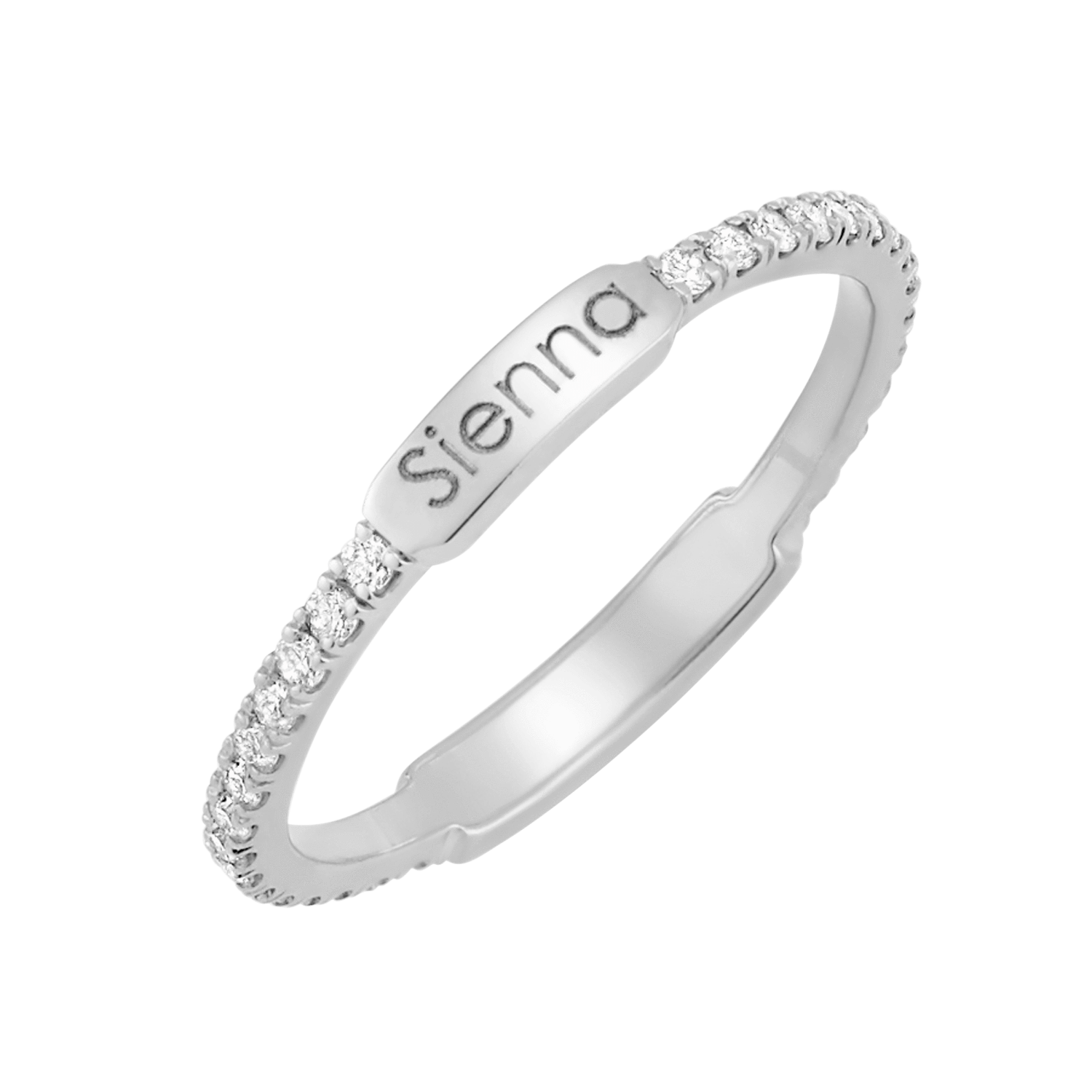 Kids Diamond U-Pave Engraved Ring