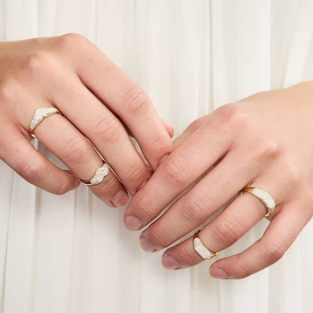 Diamond Pave Signet Ring