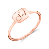 Engravable Initial Tag Ring