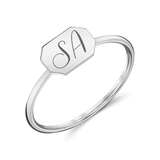 Engravable Initial Tag Ring