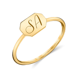Engravable Initial Tag Ring