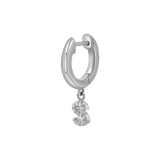 Diamond Initial Charm Drop Huggies