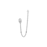 Diamond Pear Chain Duo Stud Earrings