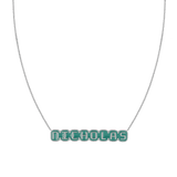 Retro Enamel Name Necklace