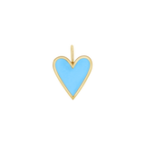 Enamel Elongated Heart Charm