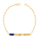 Slash Engravable Bracelet with Diamond Accents