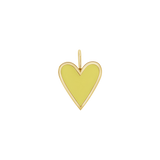 Enamel Elongated Heart Charm