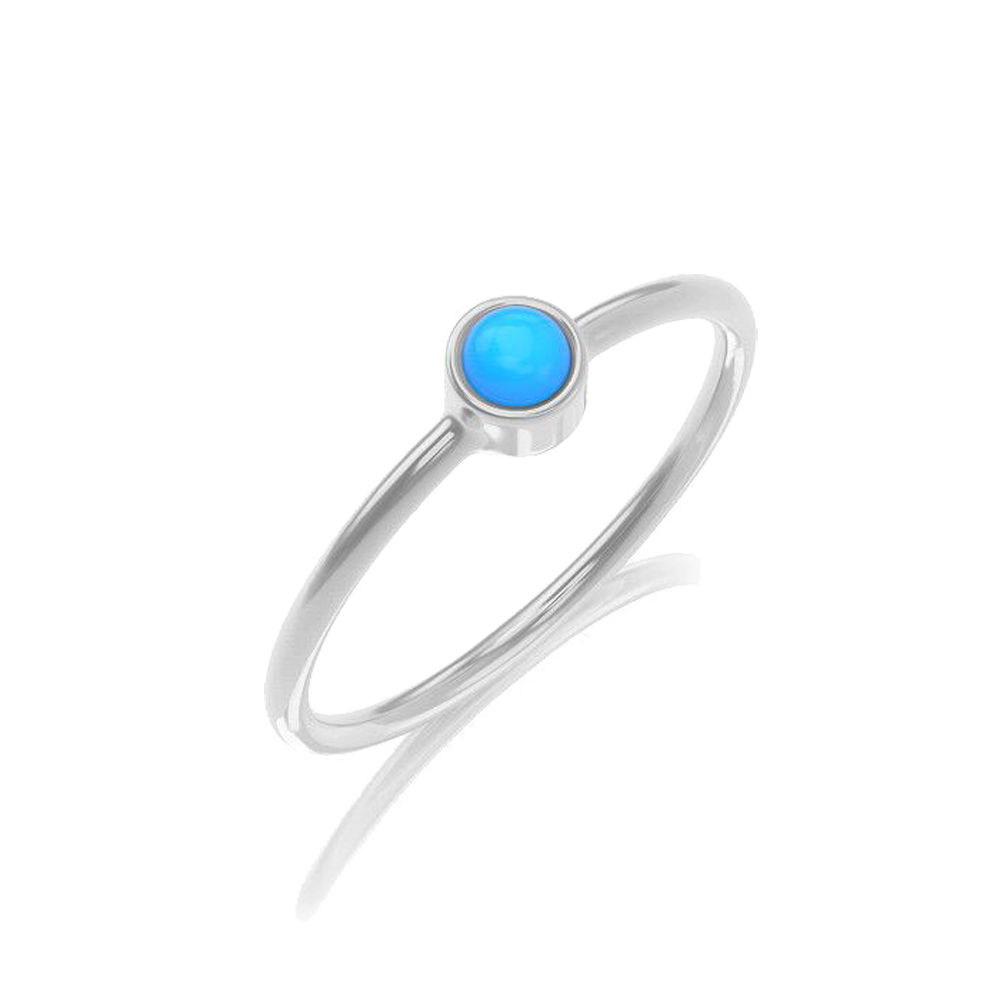 Kids Turquoise Solitaire Ring