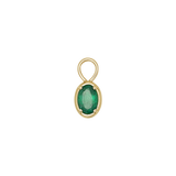 Gemstone Oval Huggie Charms