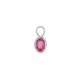 Gemstone Oval Huggie Charms