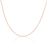 14K Gold Asymmetrical Initial Necklace