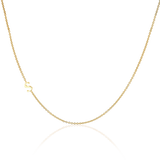 14K Gold Asymmetrical Initial Necklace