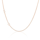 14K Gold Asymmetrical Multi Initial Necklace