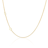 14K Gold Asymmetrical Multi Initial Necklace