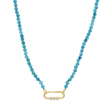 Blue Apatite Connector Necklace