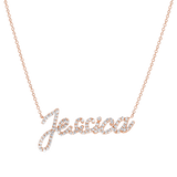 Diamond Custom Script Name Necklace