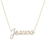 Diamond Custom Script Name Necklace